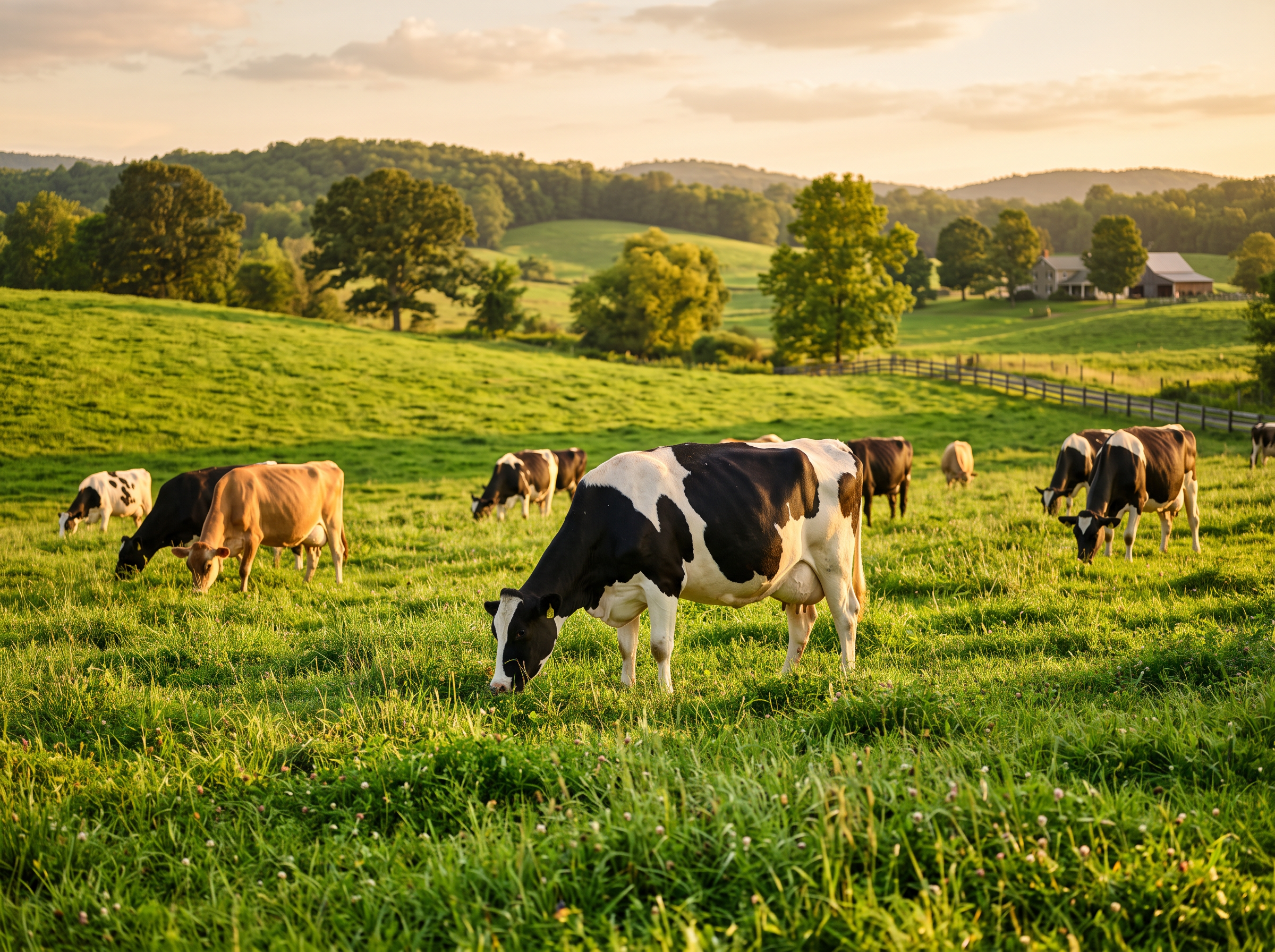 Grass-fed dairy cows